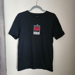 Aeropostale black embroidered tshirt size S